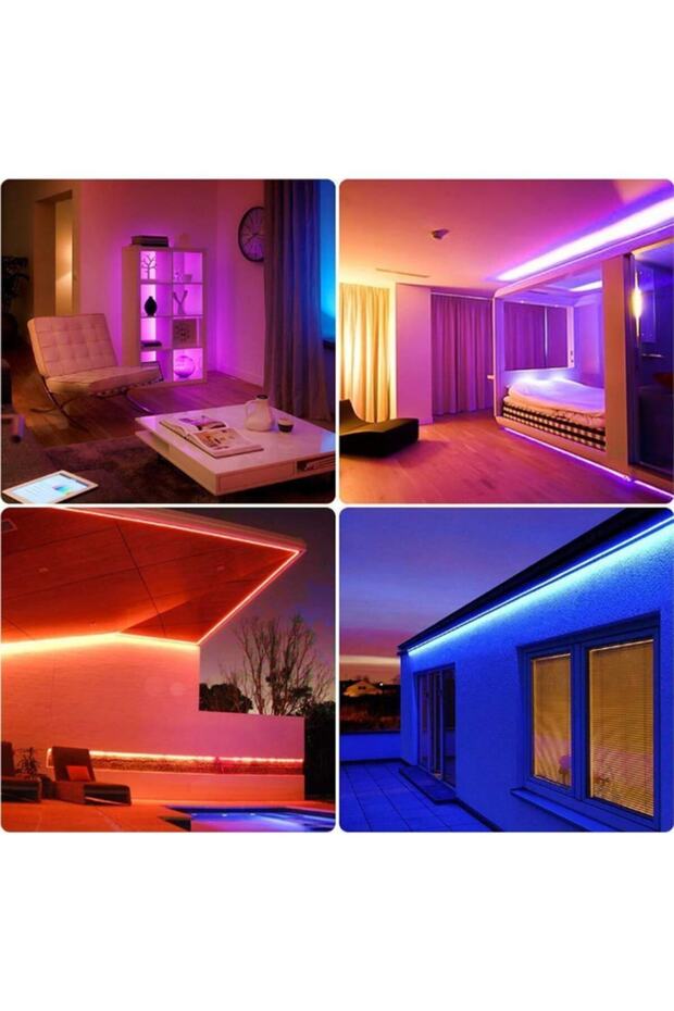 Mutfak Dolabı İçin Rgb 15 Metre Adaptör & 24 Tuşlu Kumanda Şerit Led Hazır Set - 5