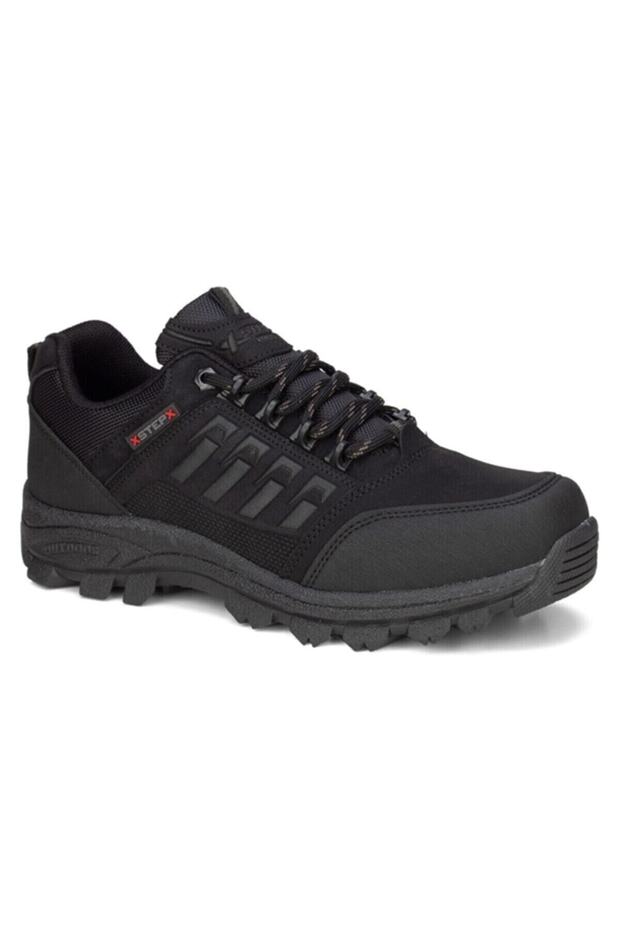 X Step Black Orthopedic Shoes