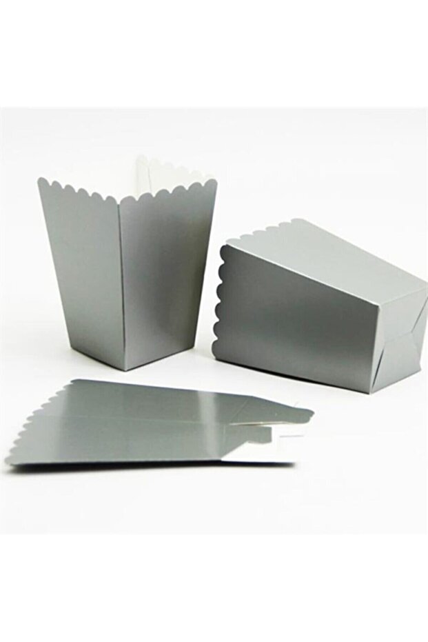 Silver 8-Piece Cardboard Corn Box