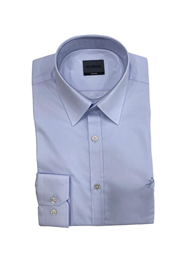Interview Slim Fit Açık Mavi Gömlek - 3