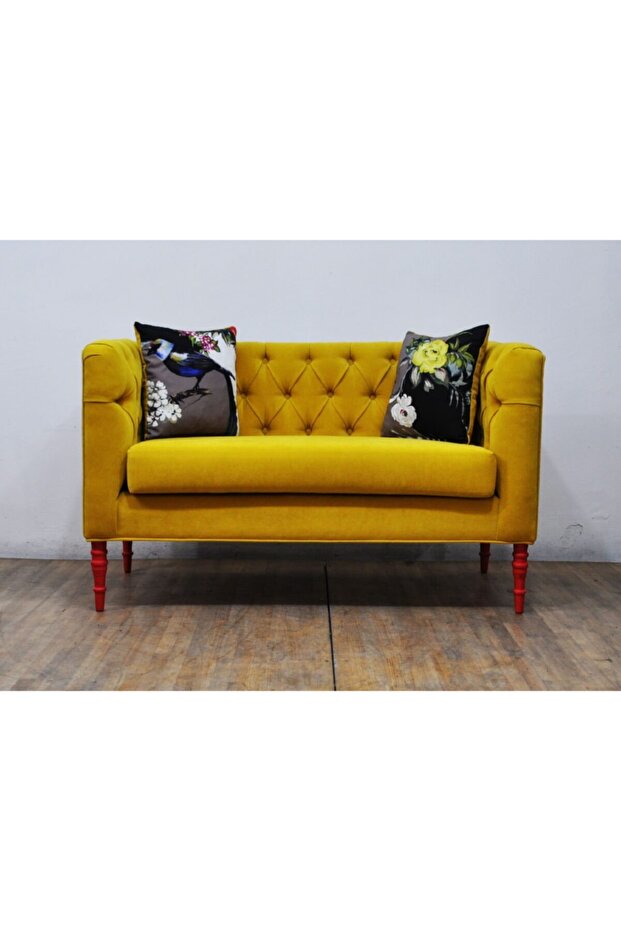 Loveseat 2'li Kanepe - Sarı Sevda - 1