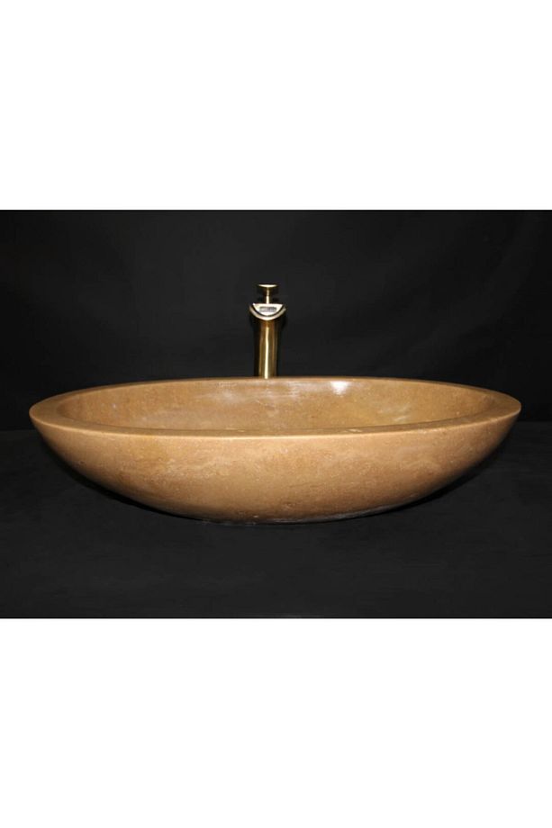Noche Traverten Oval Elips Lavabo - 1