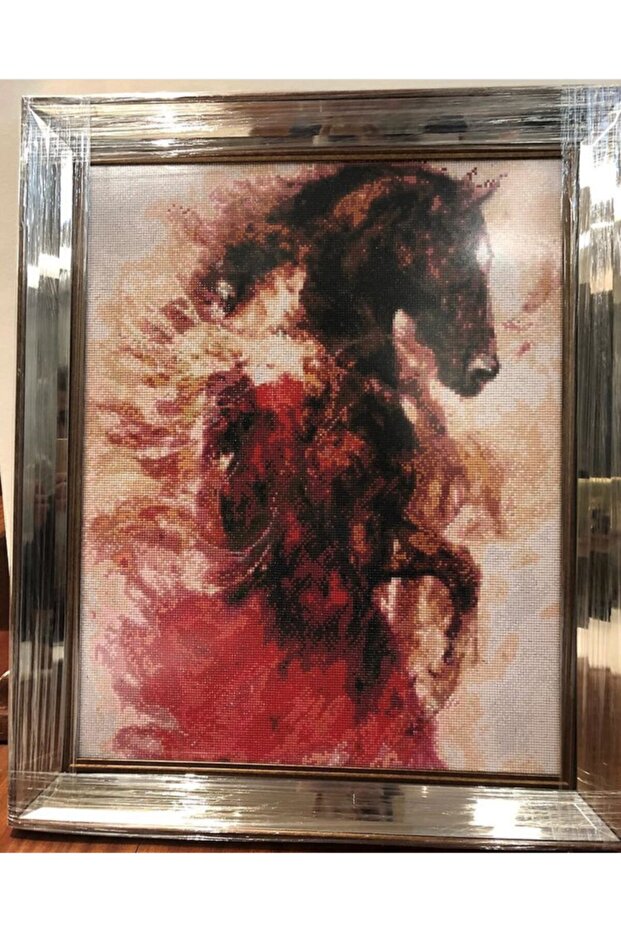 Elmas Mozaik Tablo (at Figürü)- - 2