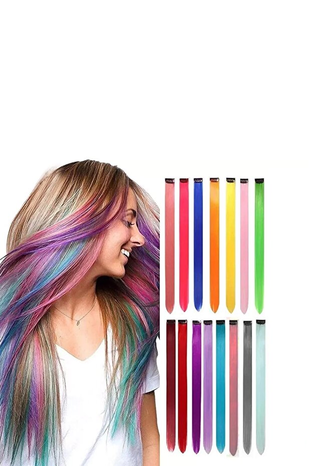 Artificial Synthetic Hair with Snap Fasteners 50 Cm Purple