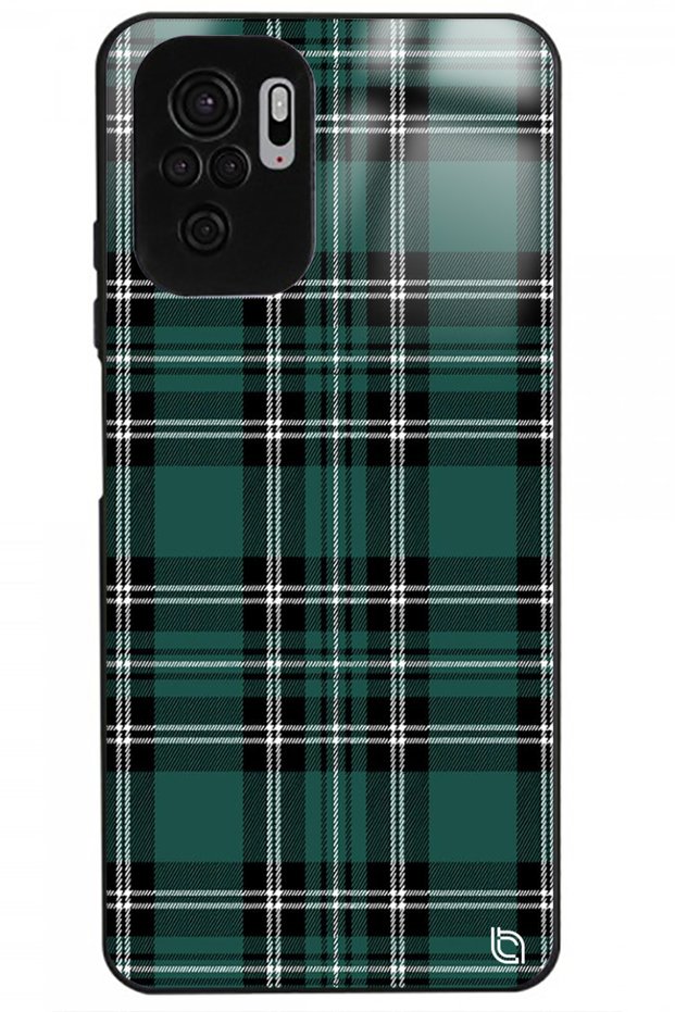 Xiaomi Redmi Note 10S Plaid Fabric Premium Patterned Glossy Phone Case