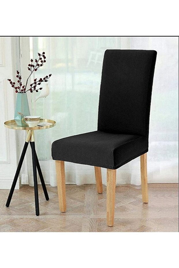Lycra Chair Cover, Chair Cover, Elastic, standard (1 PC) black
