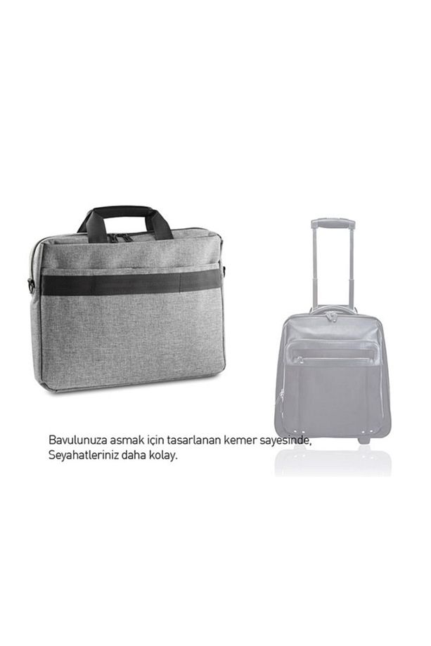 Ste 428 15.6 Gri Bilgisayar Notebook Laptop Çantası - 7