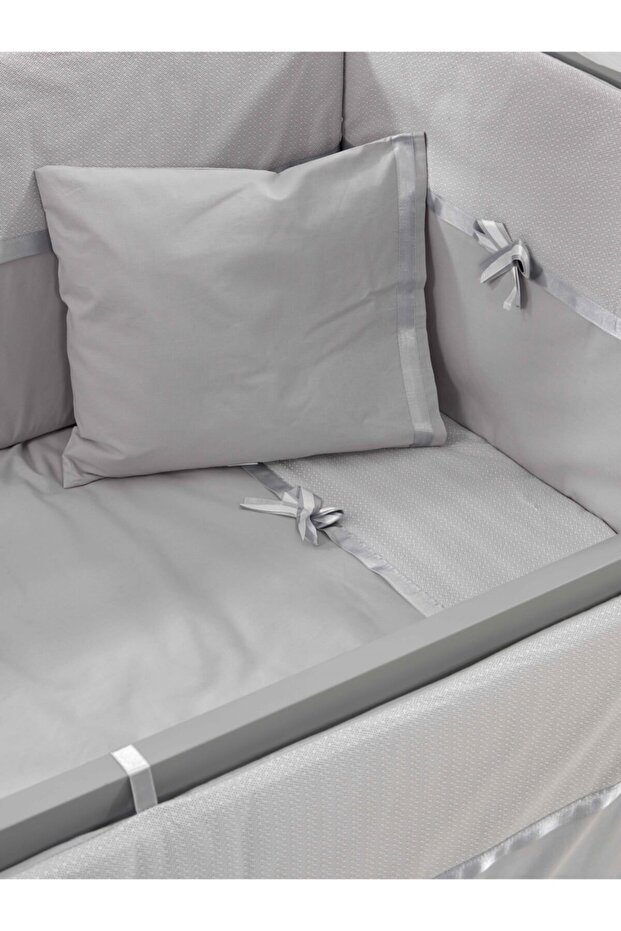 Mondo Gray Cotton Baby Sleeping Set 60X120 cm