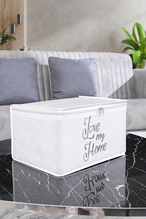 Mini Boy Gri Çizgili Baskı Detaylı Hurç - 1