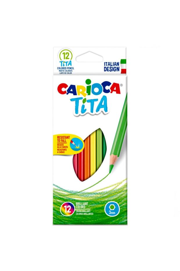 Children's Primary School Kindergarten Carioca Tita Dry Crayons 12 Pack 42793 Harmless Unbreakable
