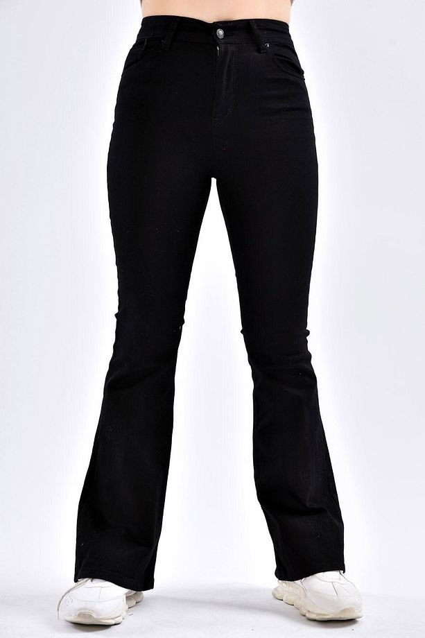 Extra Yüksek Bel Flare Jeans - Kadın Full Likralı Ispanyol Paça Kot Pantolon. - 1