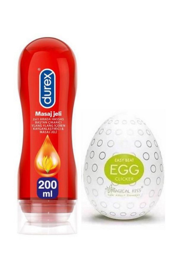 Ozzy Store Egg Clicker Erkeklere Özel Yumurta Mastürbatör Ve Play 2 In1 Ylang Hassas Masaj Jel - 1