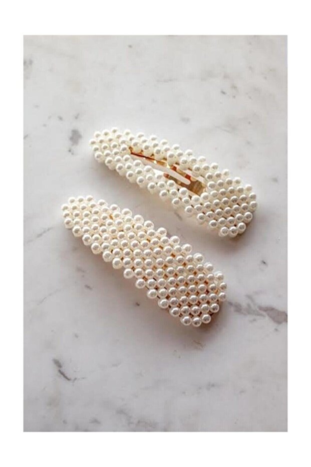 Trendyıldızı Pearled 2-Piece Snap Hair Clip