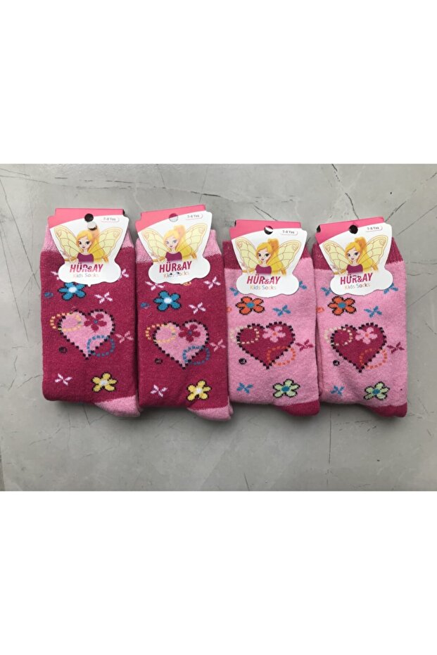 4 Pieces Children's Towel Thermal Socks Long