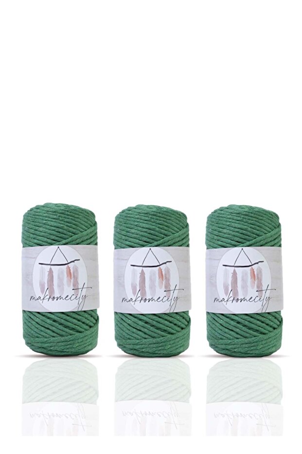 حبل مكرامية فاخر قابل للمسح 3 مم، مجموعة من 3 قطع من حبل الهوايات 3 بينيتون - 1