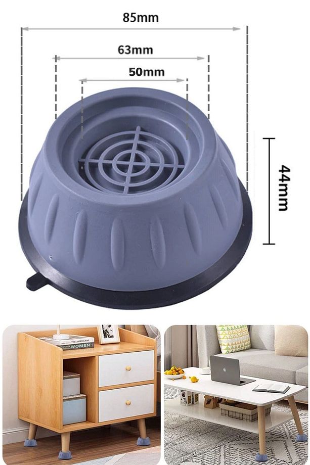 Çamaşır Makinesi Sarsıntı Titreşim Ses Önleyici Kaydırmaz Ayak 4lü Set - 6