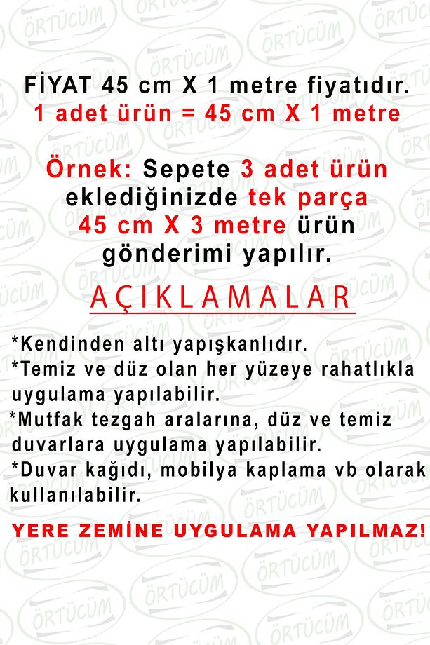 45 Cm X 1 Mt Çini Desenli Yapışkanlı Fayans Tezgah Arası Duvar Kaplama Folyo Kağıt - 2