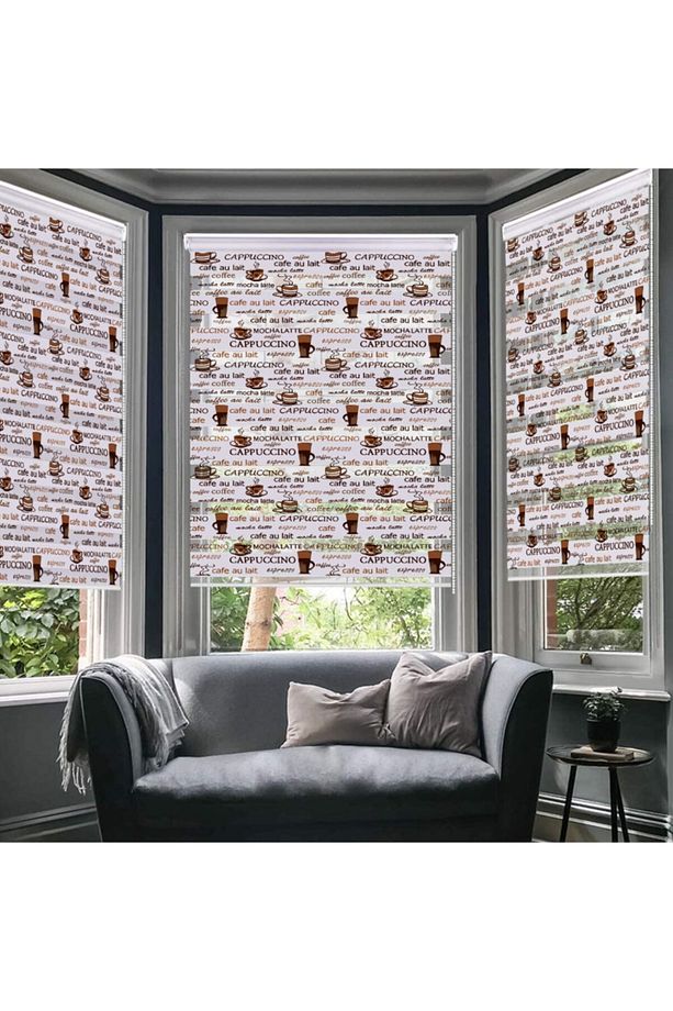 Cappucino Serpme Baskı Zebra Perde-mutfak-oturma Odası-cappucinov2 - 2