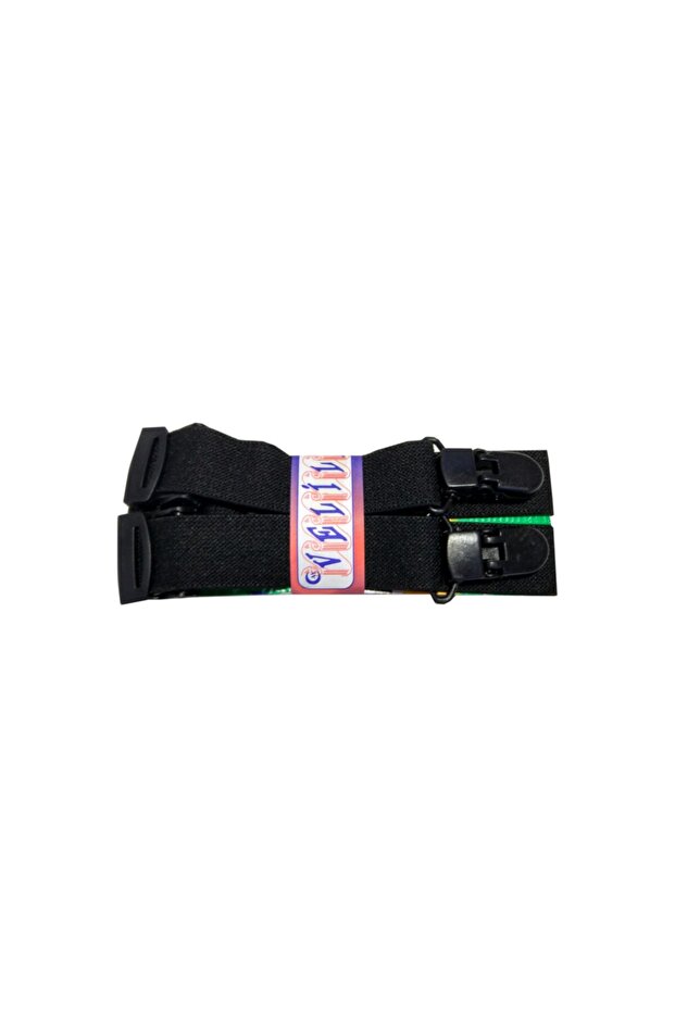 Washable Antiallergic Black Children's Trouser Hanger with Plastic Clips