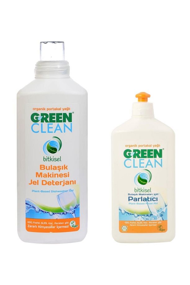 Bitkisel Jel Bulaşık Makinesi Deterjanı 1000 ml Organik Parlatıcı 500 ml - 1