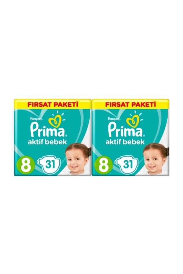 Aktif Bebek 8 Numara Xxl 31 Adet 2 Li Set - 1