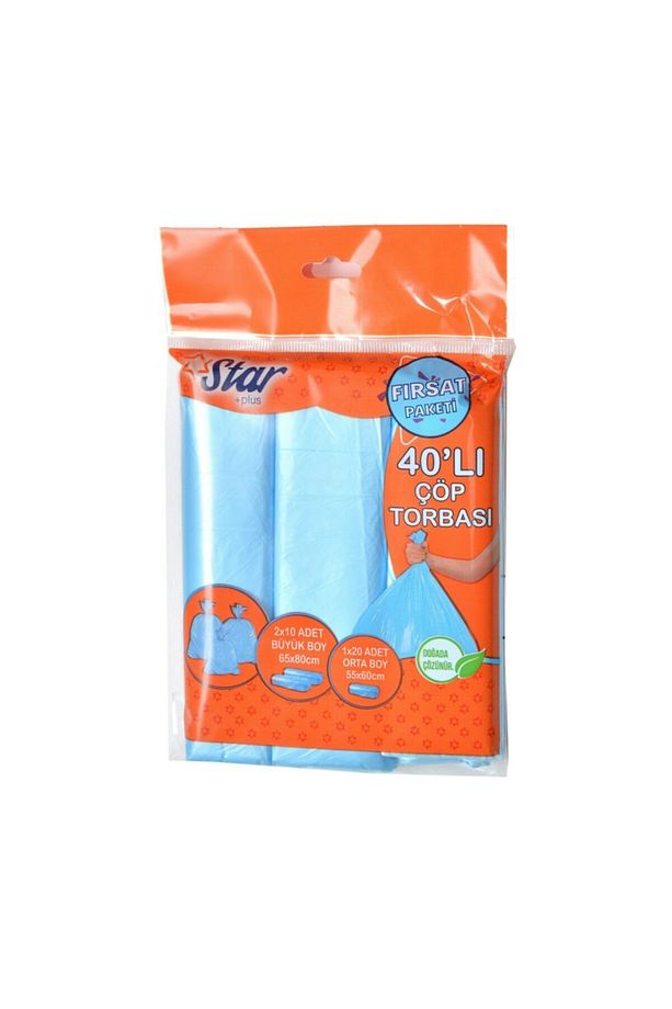40' Lı Çöp Torbası  (2 Rulo Büyük Boy + 1 Rulo Orta Boy) - 1