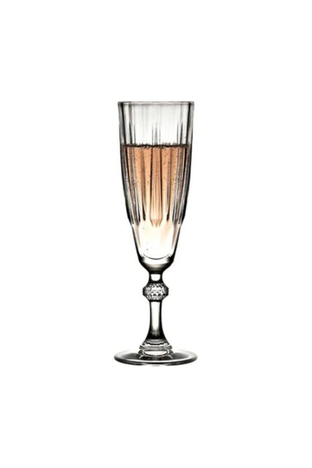 440069 Diamond Champagne Pedestal Glass Goblet 3 Pieces
