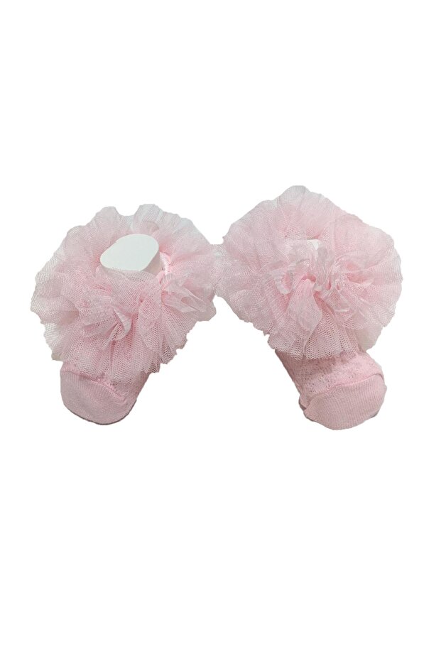 جوارب وردية مكشكشة - 1