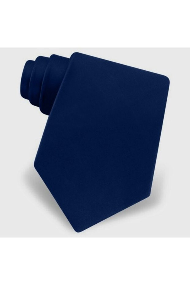 Navy Blue Color Satin Tie