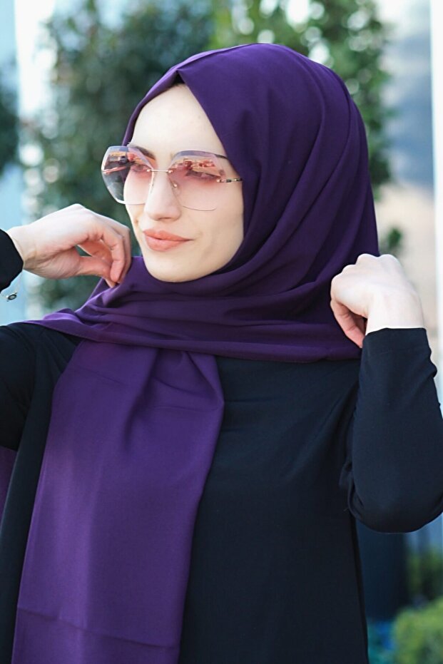 Medina Silk Shawl Plum
