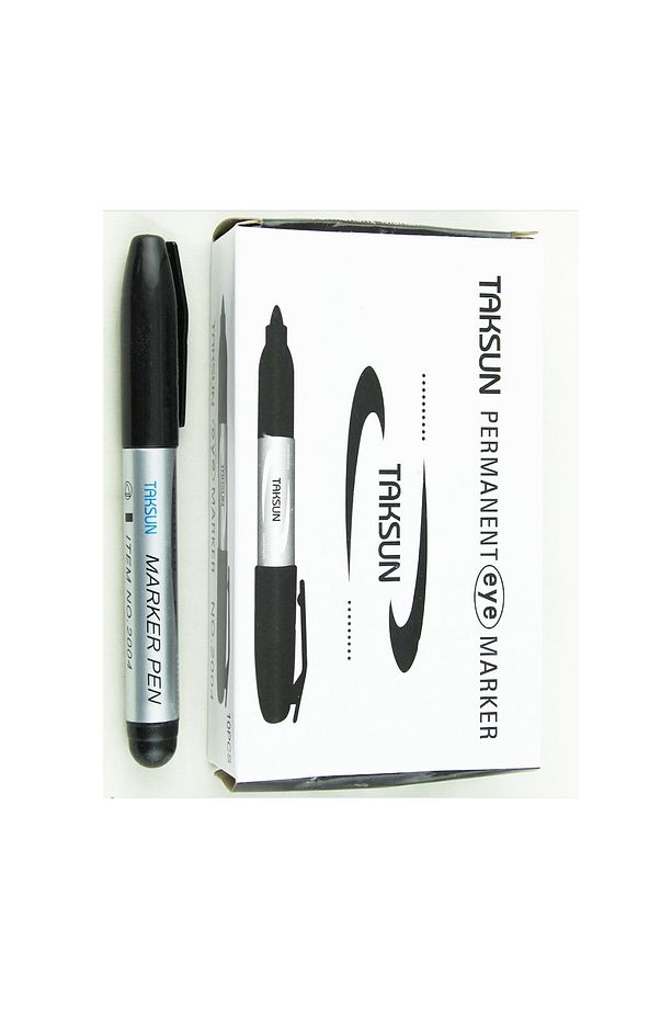 Permanent Marker Keçeli Koli Kalemi 10 Adet Siyah - 1