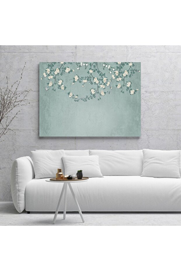 Çiçekli Dallar Kanvas Tablo 70x100 - 1