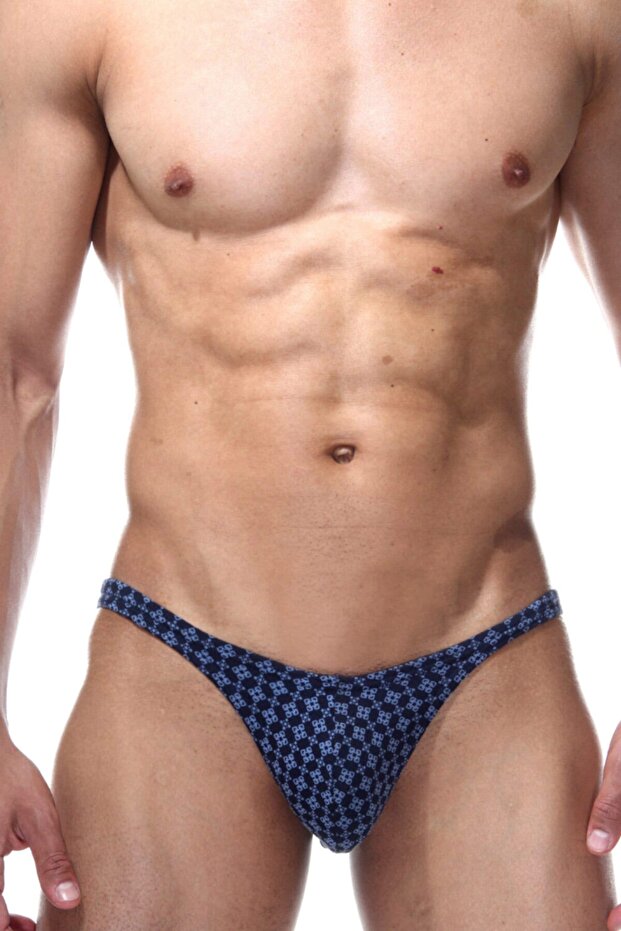 Slim Fit Navy Blue Men's Slip