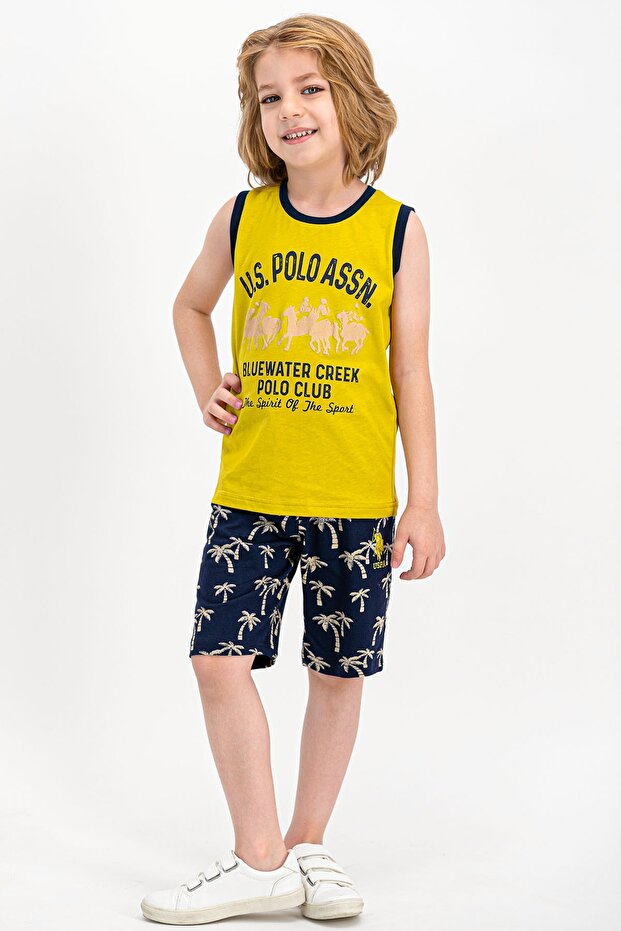 Us613 Boy Yellow Licensed Top and Bottom Set