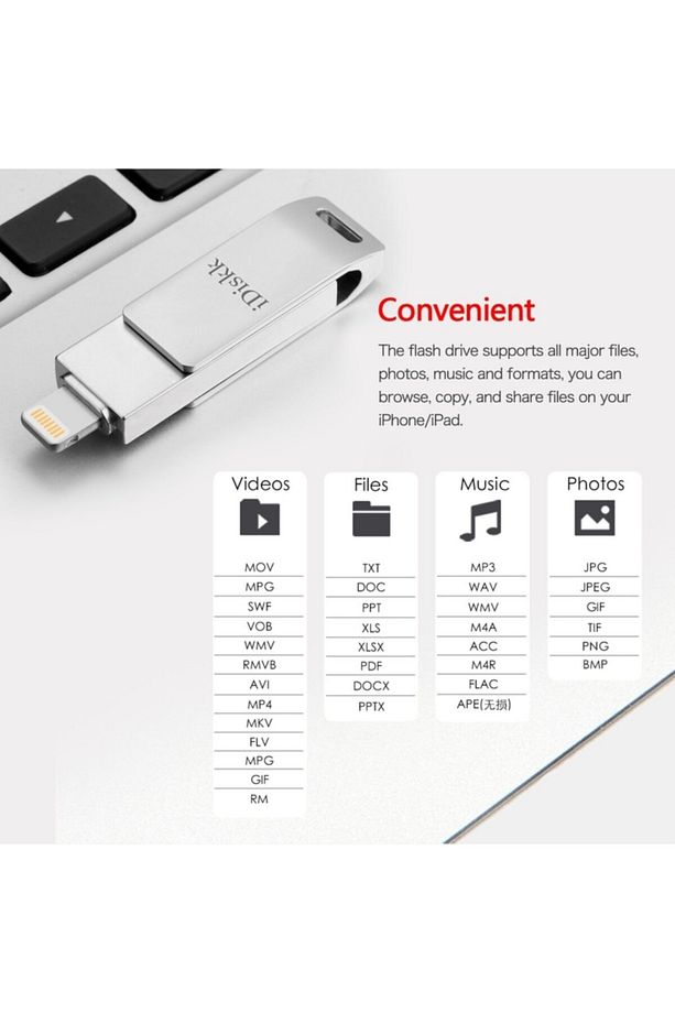 U001 64gb Apple Mfı Sertıfıkalı Iphone Ipad Lightning Usb 3.0/2.0 Otg Flash Bellek Disk Pc - 5
