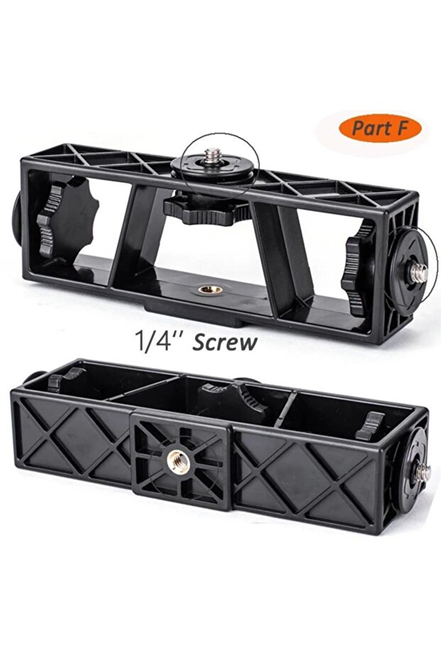 Tripod 2 Metre Telefon Tutucu Tripod Ayak 2 Adet Telefon Tutucu 1 Adet Multi Pozisyon Adaptör - 4