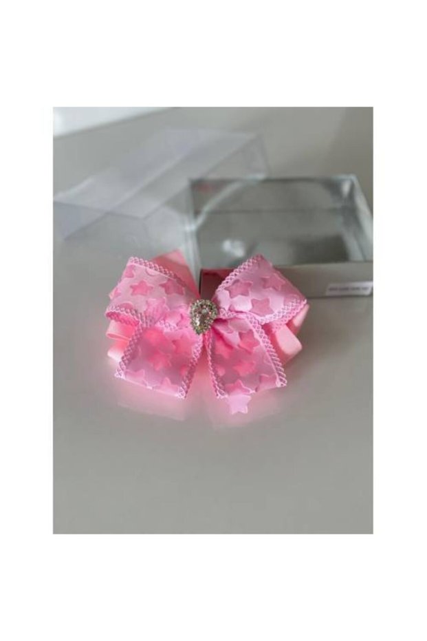 Pink Crystal Jewelled Star Patterned Mother Girl Baby Gift Clip Buckle