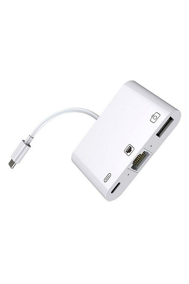 Type-c To Ethernet Usb Kamera Adaptörü - Beyaz - Model : Al2474 - 1