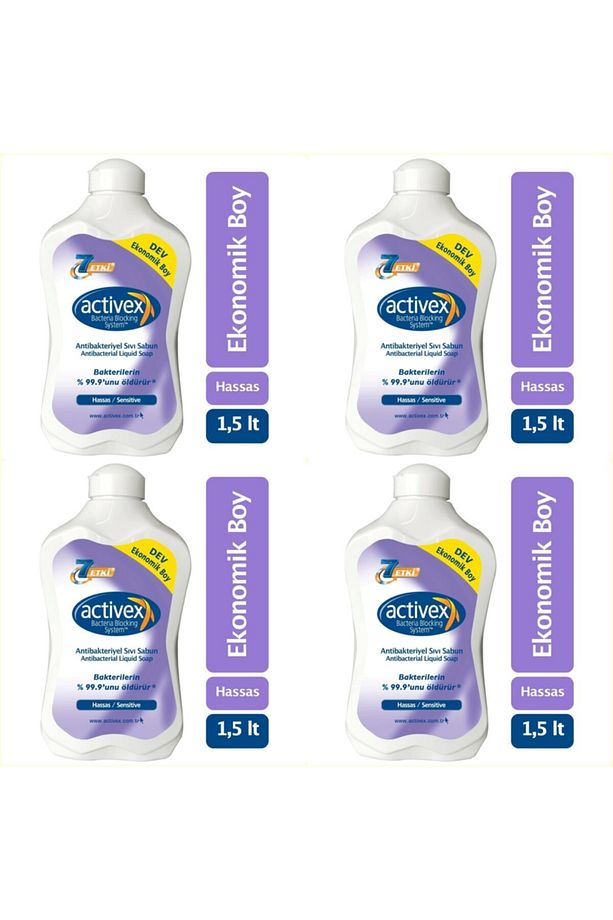 Antibakteriyel Sıvı Sabun Hassas 1.5 Lt 4 Adet - 1