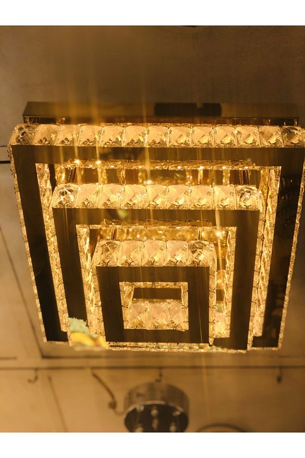 Plaket Kristal Taş Işlemeli 304 Sarı Paslanmaz Ledli - 2