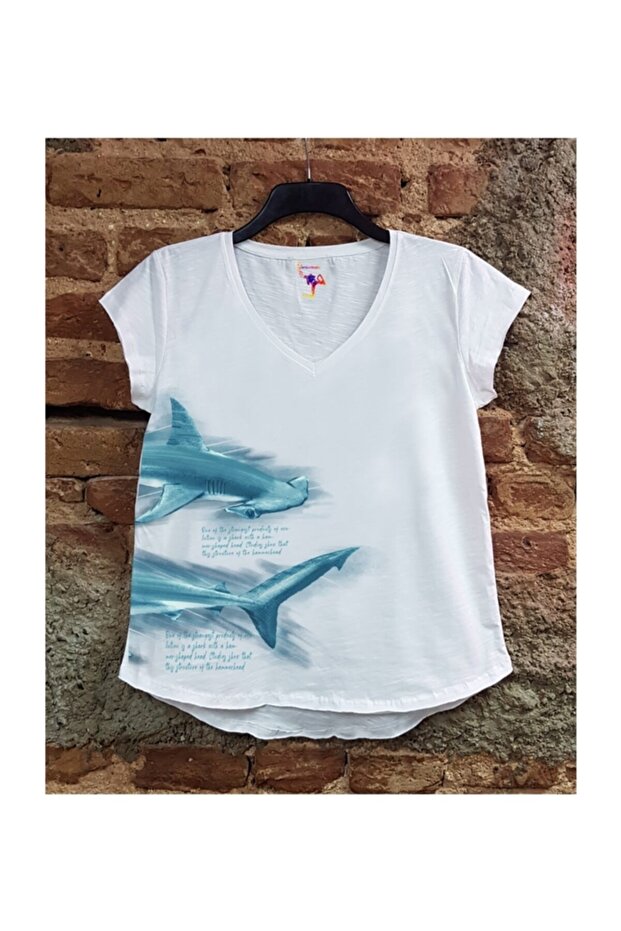 Hammer Shark White Women's Casual T-Shirt