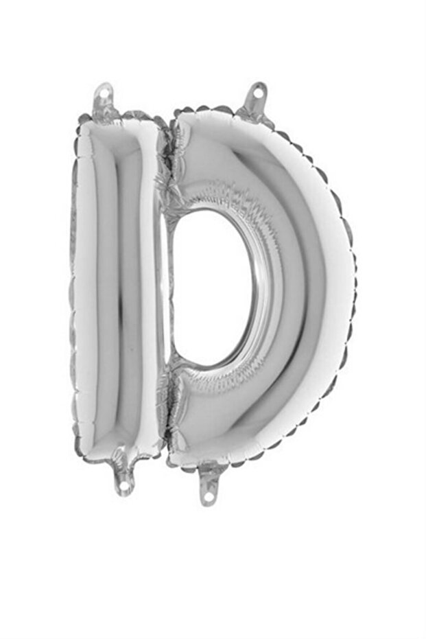 Letter D Silver Color Foil Balloon 60 cm