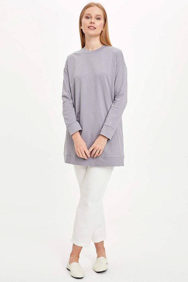 Relax Fit Basic Pamuklu Sweat Tunik - 2