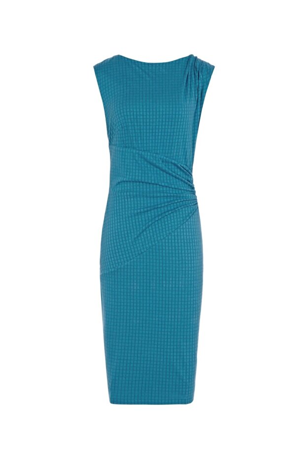 Salma Tile Effect Bodycon Elbise - 3