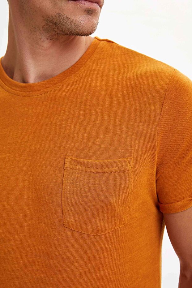 Regular Fit Bisiklet Yaka Basic Kısa Kollu Tişört - 2