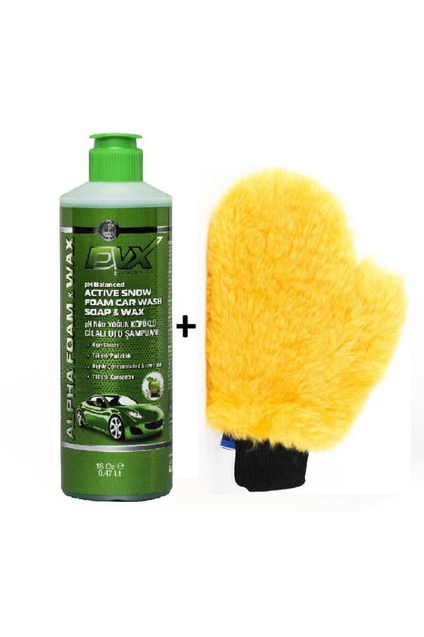 Alpha Foam Cilalı Şampuan + Kuzu Postu Yıkama Eldiveni - 1