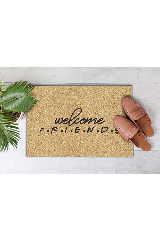 Welcome Friends Dekoratif Kapı Önü Paspası - 5