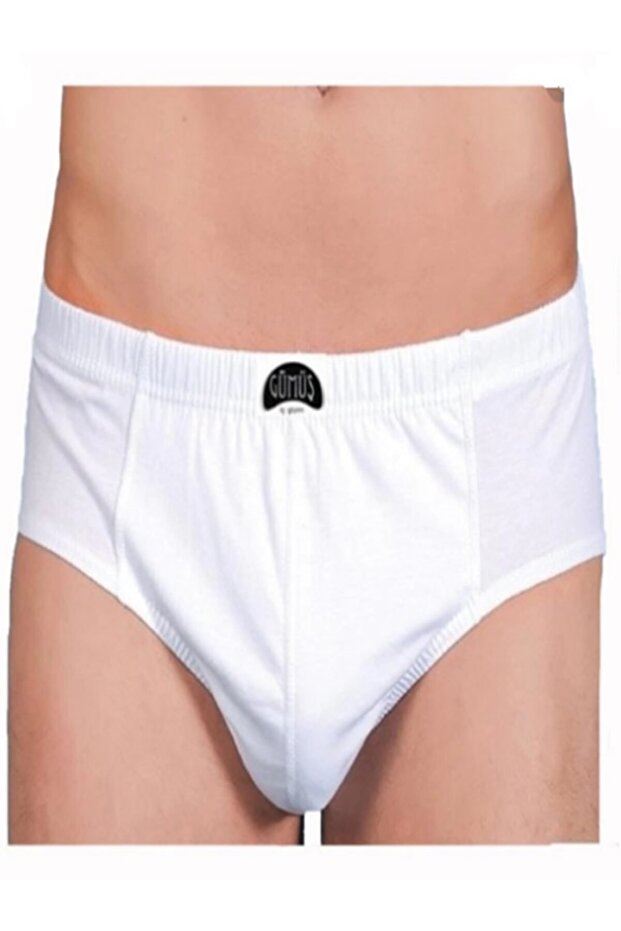 Men's White Cotton Panties Slip 8-Pack