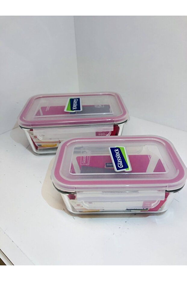 حاوية تخزين زجاجية مستطيلة مكونة من 3 قطع - 2