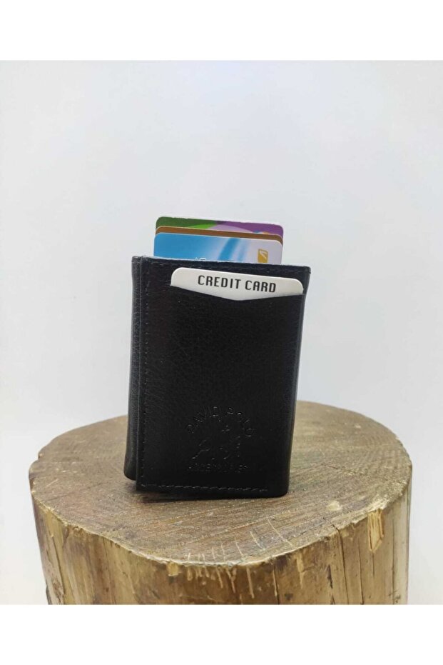 Men's Card Holder Wallet with Mechanism